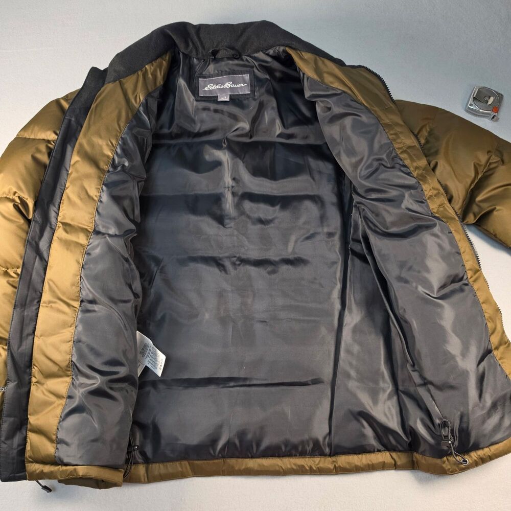 Eddie Bauer EB550 Puffer Jacket – Men’s Size Small Brown Black